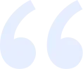 Light blue quotation marks on a transparent background.